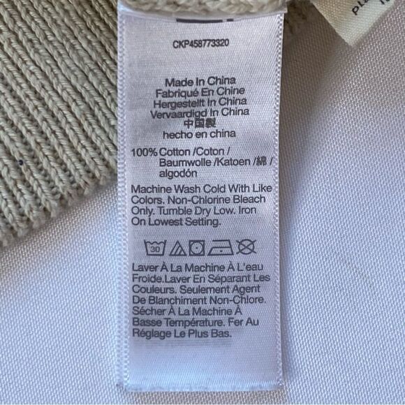 Madewell Clairview Cream and Green Colorblock Cropped Knit Sweater Size Large - Picture 10 of 13